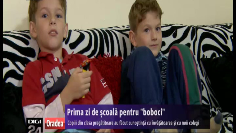 Prima zi de scoala pentru "boboci". Copiii din clasa pregatitoare au facut cunostinta cu noii colegi Imagine