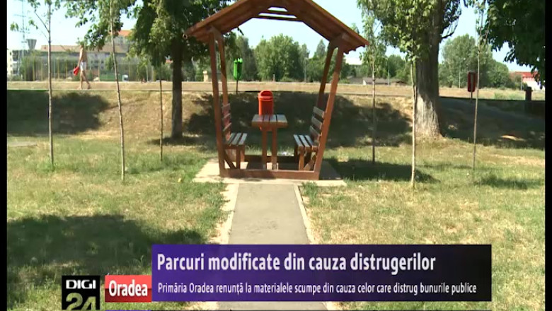 Primaria Oradea pune stalpi mai mari in parcuri ca sa descurajeze distrugerile Imagine