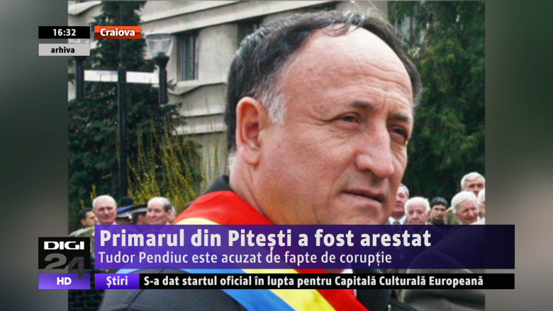 Primarul din Pitesti a fost arestat. Tudor Pendiuc este acuzat de fapte de coruptie Imagine