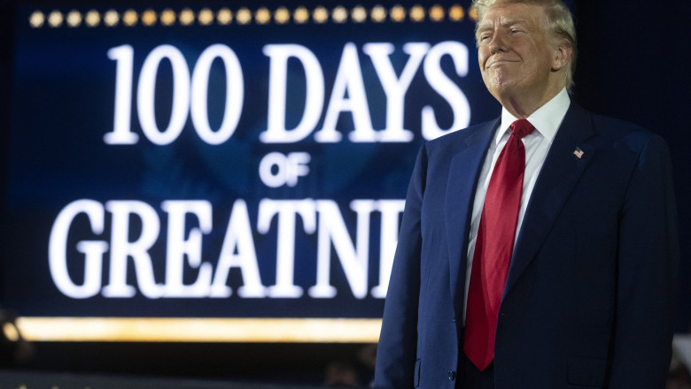 Primele 100 de zile: Donald Trump s-a laudat cu perfomante economice, in timp ce americanii devin tot mai sceptici fata de abordarea sa Imagine