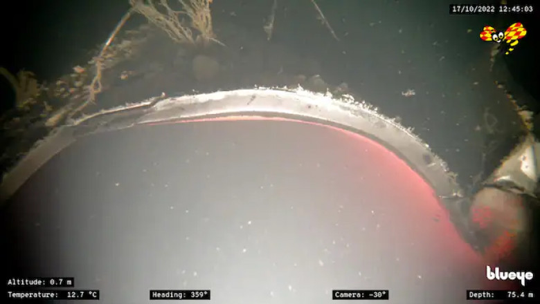 Primele imagini cu avariile de la Nord Stream. Cum arata gaura de 50 de metri in gazoductul de pe fundul Marii Baltice Imagine