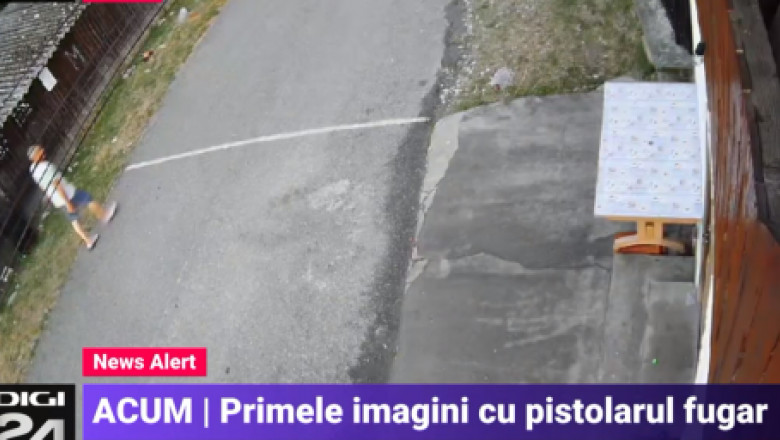 Primele imagini cu pistolarul fugar din Gorj, cautat de politie dupa ce l-a impuscat de patru ori pe iubitul fostei sotii Imagine