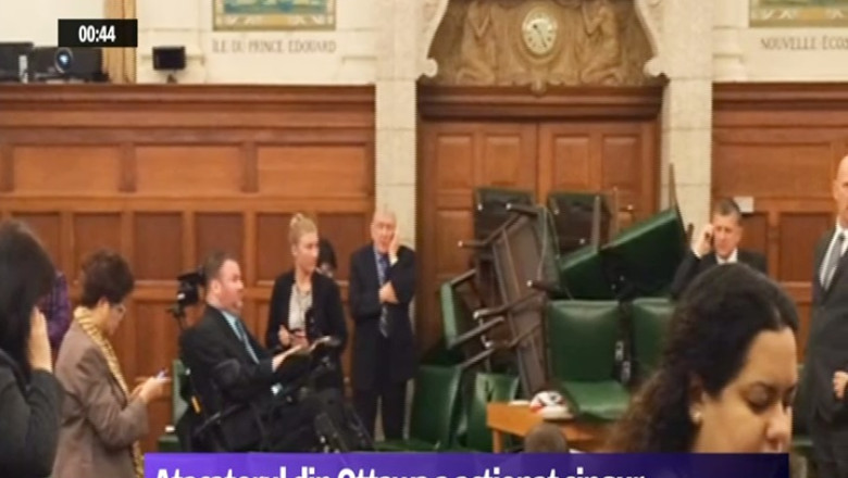 Primele imagini din timpul atacului din Ottawa Imagine