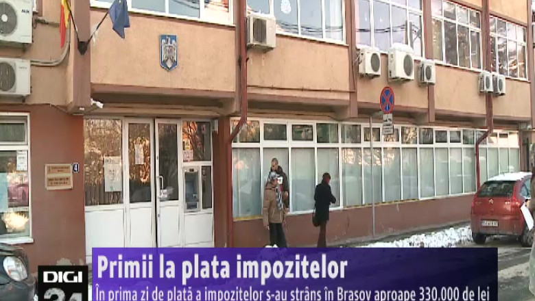 Primii la plata impozitelor. In prima zi de plata a impozitelor s-au strans in Brasov aproape 330.000 de lei Imagine