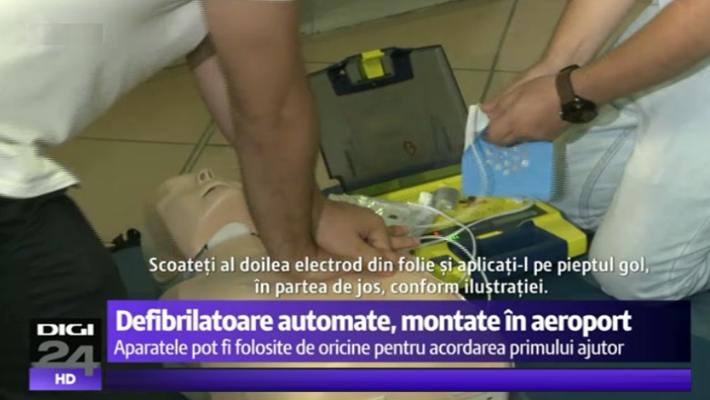Primul ajutor in caz de stop cardiac: Defibrilatoare automate au fost montate la Aeroportul International Henri Coanda Imagine
