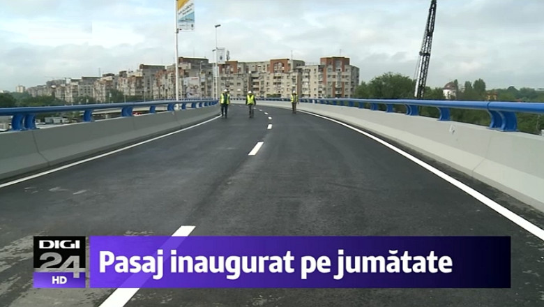 Primul pod al pasajului Mihai Bravu, inaugurat cu panglica pe un singur sens. Sorin Oprescu: „A durat destul de mult si eu imi cer scuze... daca pot fi scuzat” Imagine