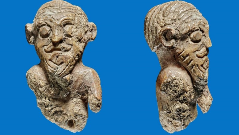 Primul portret al unui viking, descoperit in Danemarca. Figurina din fildes, veche de peste o mie de ani Imagine