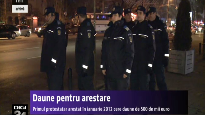 Primul protestatar ridicat in ianuarie 2012 din Piata Universitatii cere daune de peste 500.000 de euro Imagine
