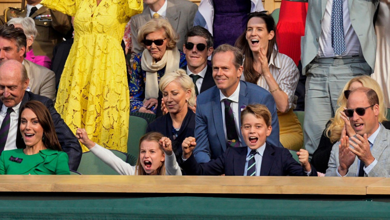 Printesa Charlotte si printul George au facut propriul spectacol la finala de la Wimbledon. Imaginile cu gesturile lor au ajuns virale Imagine
