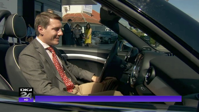 Printul Nicolae, nepotul Regelui Mihai, vorbeste in limba romana despre masini germane Imagine