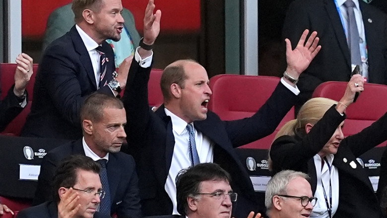 Printul William a trecut prin toate starile in timpul meciului Angliei la EURO 2024. Cum a fost surprins pe Dusseldorf Arena Imagine