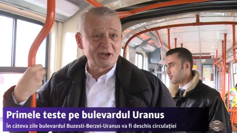 Probe cu emotii. Primul tramvai a strabatut noul bulevard Buzesti-Berzei-Uranus Imagine