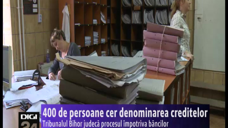 Proces impotriva bancilor la Tribunalul Bihor. 400 de persoane cer denominarea creditelor in franci elvetieni Imagine