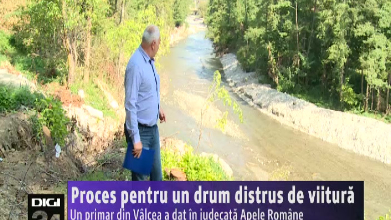 Proces pentru un drum distrus de viitura. Un primar din Valcea a dat in judecata Apele Romane Imagine