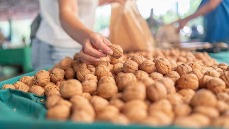 Productia de nuci, afectata de seceta. Judetul unde vremea extrema a redus recolta cu 70%, anul acesta Imagine