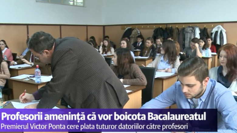 Profesorii ameninta ca vor boicota bacalaureatul. Victor Ponta: examenul „se tine” Imagine
