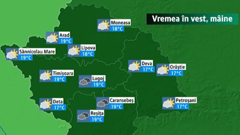 Prognoza meteo in prag de weekend, in vestul tarii: vreme frumoasa, calda Imagine