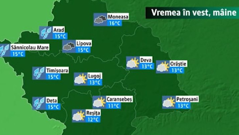 Prognoza meteo pentru vestul tarii: prea cald pentru sfarsit de noiembrie Imagine