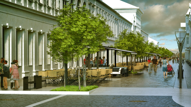 Proiectul "pietonalei" de pe Alecsandri, aprobat de consilierii oradeni Imagine