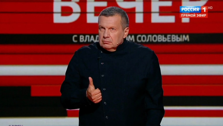 Propagandistul lui Putin, invitat sa-si mute studioul in Belgorod, dupa ce i-a facut „isterici” pe localnicii care se plang de bombe Imagine