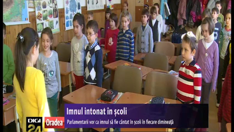 Propunere de lege: imnul national sa fie intonat la inceputul fiecarei zile de scoala Imagine