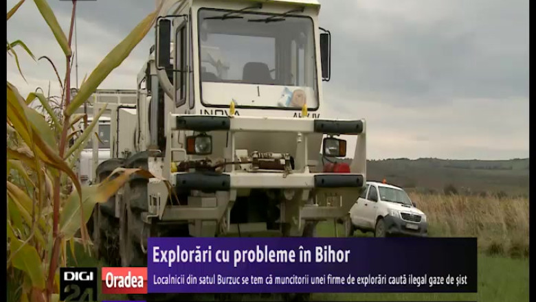 Prospectiuni cu probleme in Bihor. Localnicii din satul Burzuc se tem ca o firma de explorari cauta gaze de sist Imagine