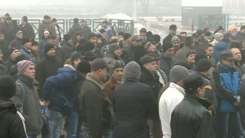 Protest al angajatilor de la ArcelorMittal Galati Imagine