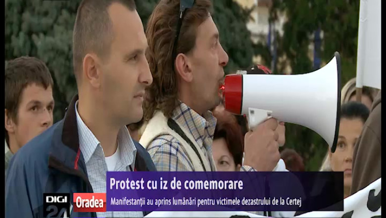 Protest cu iz de comemorare la Oradea. Manifestantii au aprins lumanari pentru victimele dezastrului de la Certej Imagine