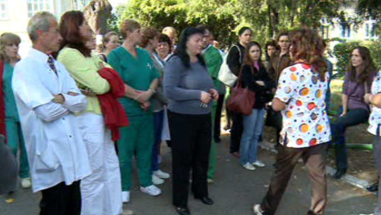 Protest la Maternitatea "E. Doamna" dupa decizia Ministerului Sanatatii de a schimba conducerea Imagine