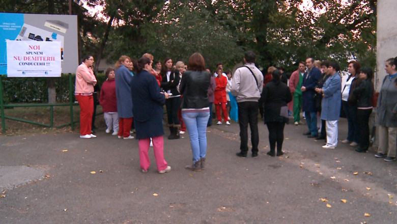 Protest la maternitatea "E. Doamna" fata de propunerea MS de schimbare a managementului Imagine