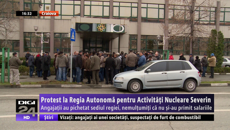 Protest la RAAN Severin. Angajatii, nemultumiti ca nu si-au primit salariile Imagine