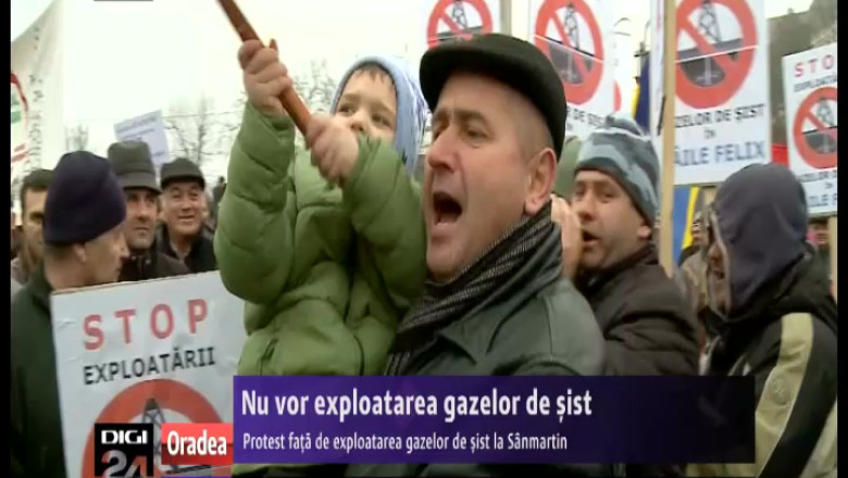 Protest la Sanmartin fata de exploatarea gazelor de sist Imagine