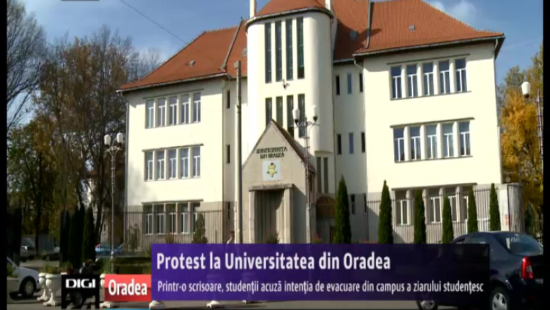 Protest la Universitatea din Oradea. Printr-o scrisoare, studentii acuza intentia de evacuare din campus a ziarului studentesc Imagine