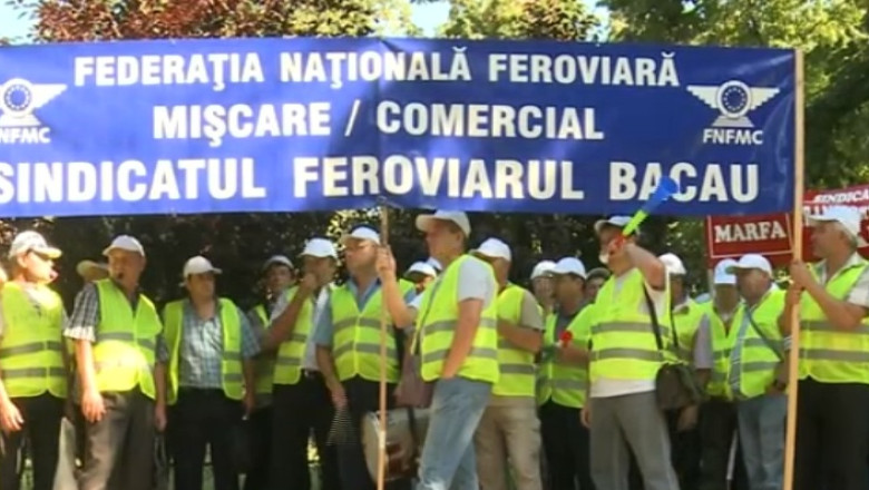 Protest. Sindicalistii de la CFR au inceput marsul catre sediul Guvernului Imagine