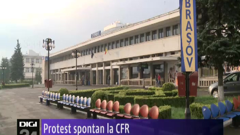 Protest spontan la CFR Imagine