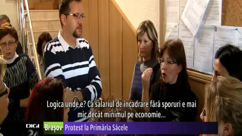 Protest spontan la Primaria Sacele  Imagine