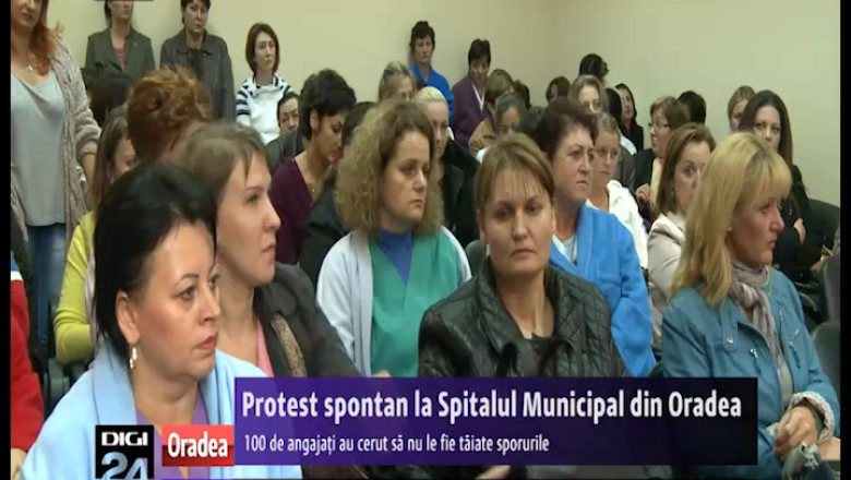 Protest spontan la Spitalul Municipal din Oradea Imagine