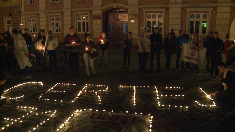 Protestatarii fata de proiectul Rosia Montana le aduc aminte timisorenilor de tragedia de la Certej Imagine