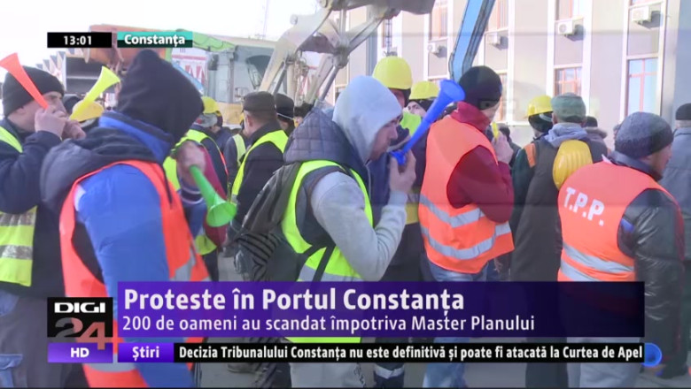 Proteste in Portul Constanta. 200 de oameni au scandat impotriva Master Planului Imagine