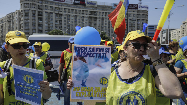 Proteste in Sanatate. Sindicatele spun ca 10% dintre medici sunt dispusi sa renunte la contractele de garzi suplimentare Imagine