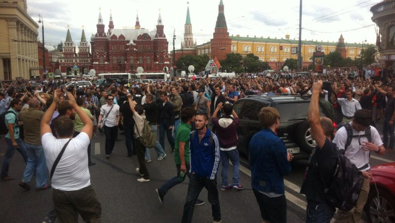 Proteste la Moscova. Zeci de oameni au fost arestati la o manifestatie de sustinere a unui opozant al lui Putin Imagine