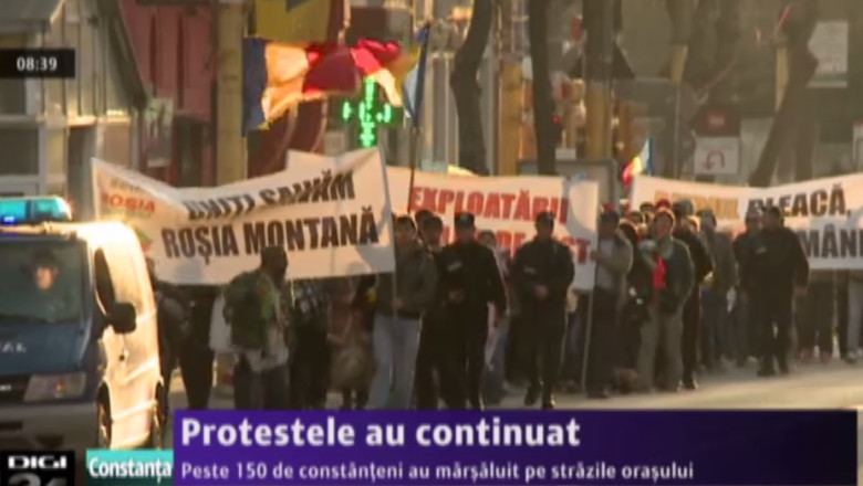 Protestele au continuat. Peste 150 de constanteni au marsaluit pe strazile orasului Imagine