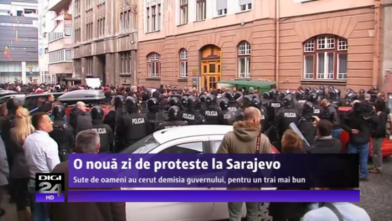 Protestele continua la Sarajevo. In Bosnia Hertegovina, unul dintre patru adulti apti de munca este somer Imagine