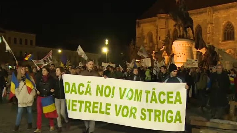 Protestele fata de proiectul de la Rosia Montana continua Imagine