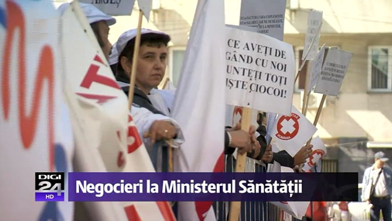 Protestele medicilor continua, chiar dupa negocierile de la Ministerul Sanatatii Imagine