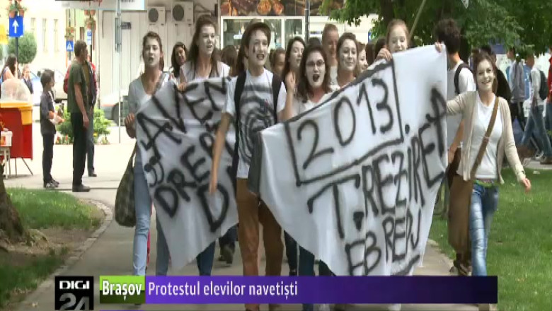 Protestul elevilor navetisti Imagine