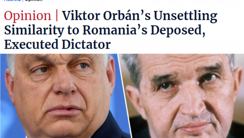 Publicatia israeliana Haaretz il aseamana intr-un editorial pe Viktor Orban cu dictatorul Nicolae Ceausescu Imagine