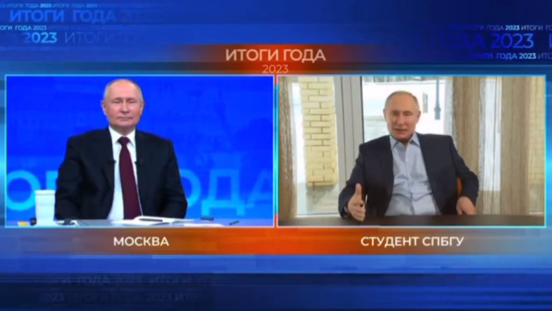 Putin ii raspunde lui Putin: „Esti prima mea sosie” Imagine
