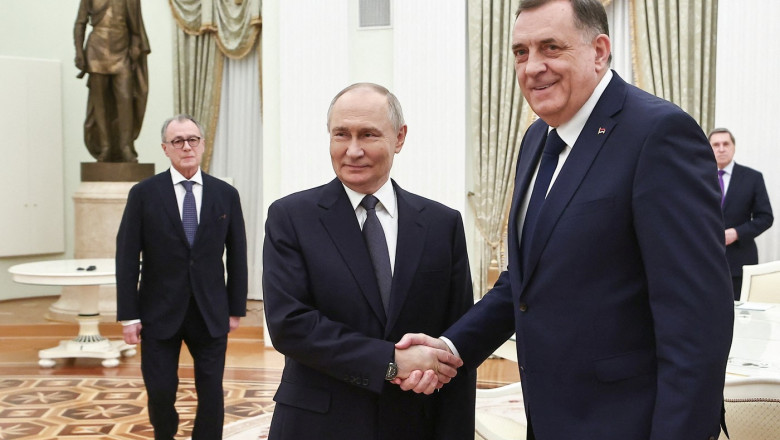 Putin l-a primit la Kremlin pe Milorad Dodik. Liderul sarbilor din Republica Srpska este cautat de justitia bosniaca Imagine