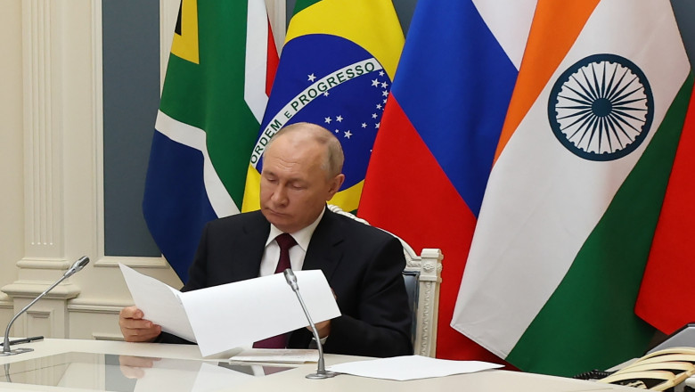 Putin spune ca Occidentul a „dezlantuit razboiul in Ucraina”. Dictatorul rus a sustinut un nou discurs la summit-ul BRICS Imagine